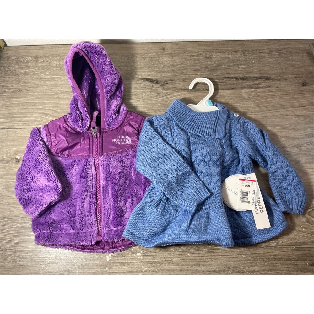 Baby Girl Winter Bundle 0-6M The North Face Oso Hoodie & Koala Kids Sweater